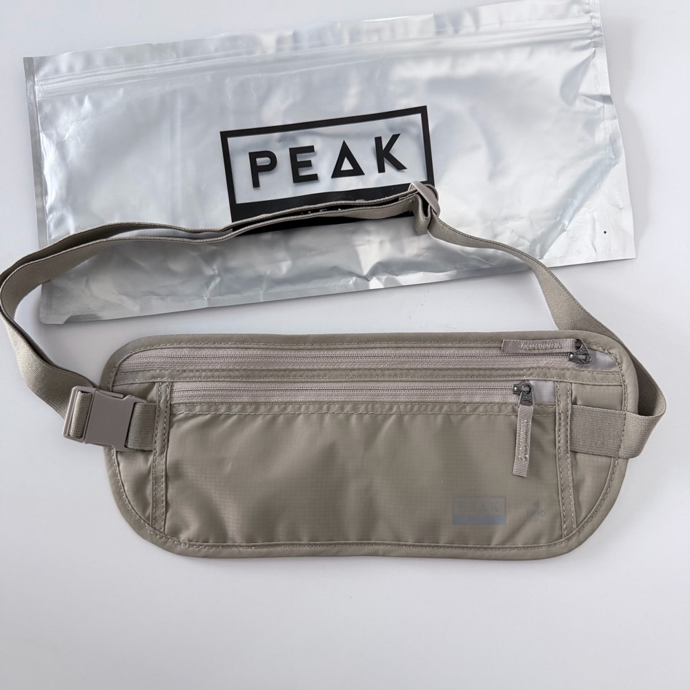 NWT Peak Gear Travel Money Belt Pouch RFID Blocking